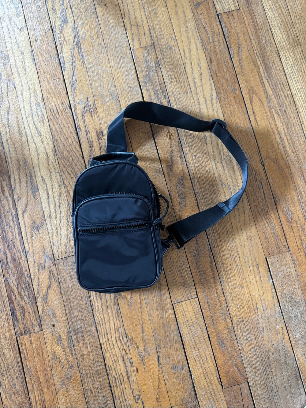 Black Crossbody Sling Bag - Minimal Everyday Carry
